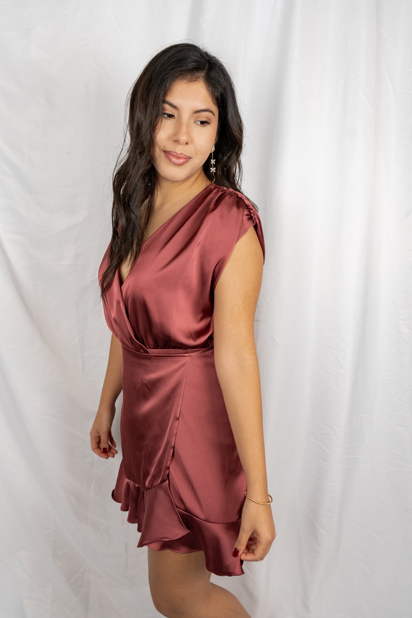 Satin Wrap Dress