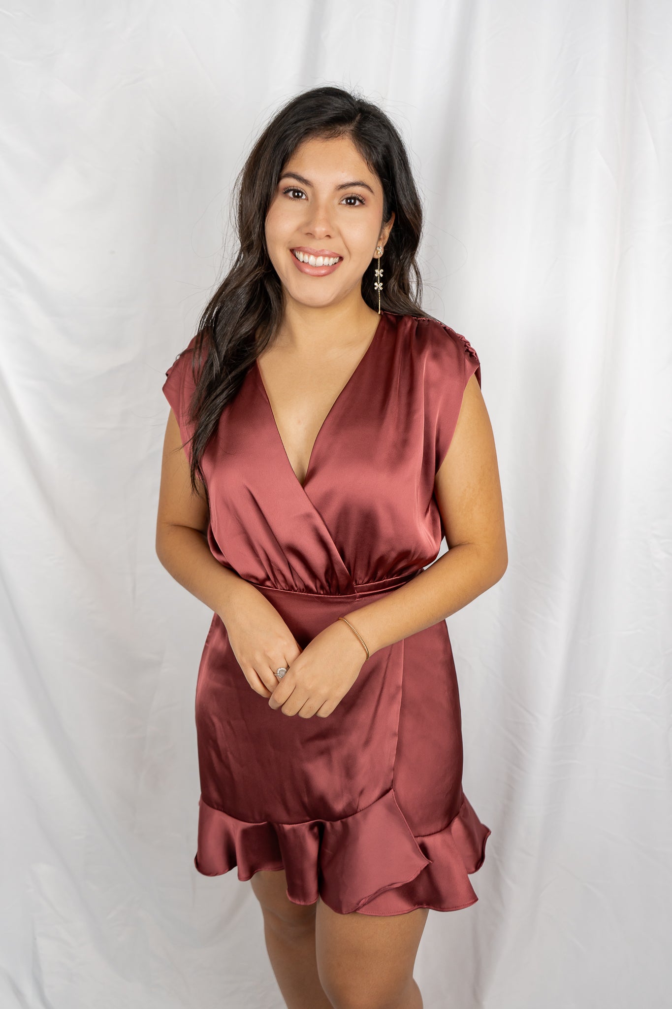 Satin Wrap Dress