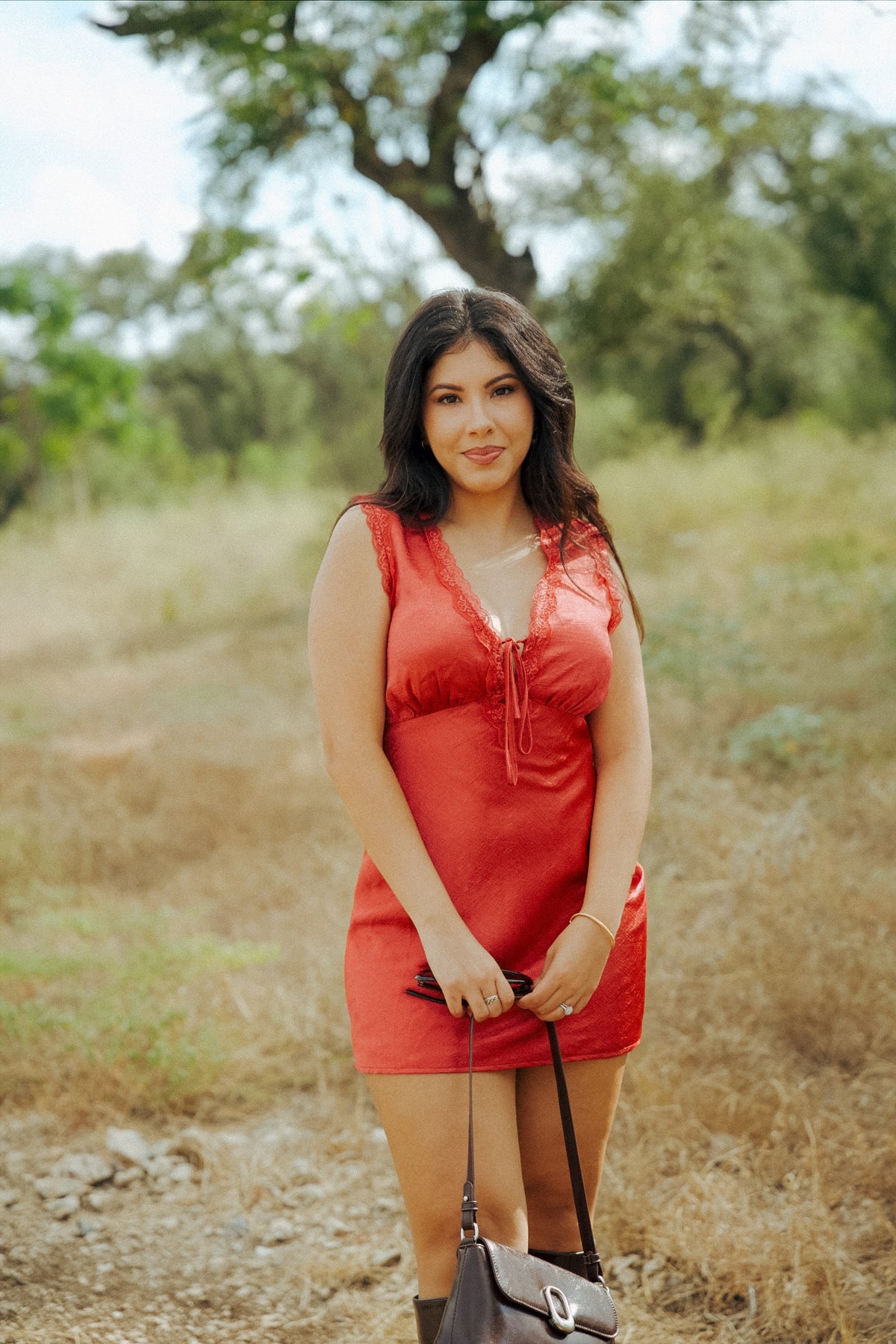 Dusty Red Sleeveless Satin Mini Dress