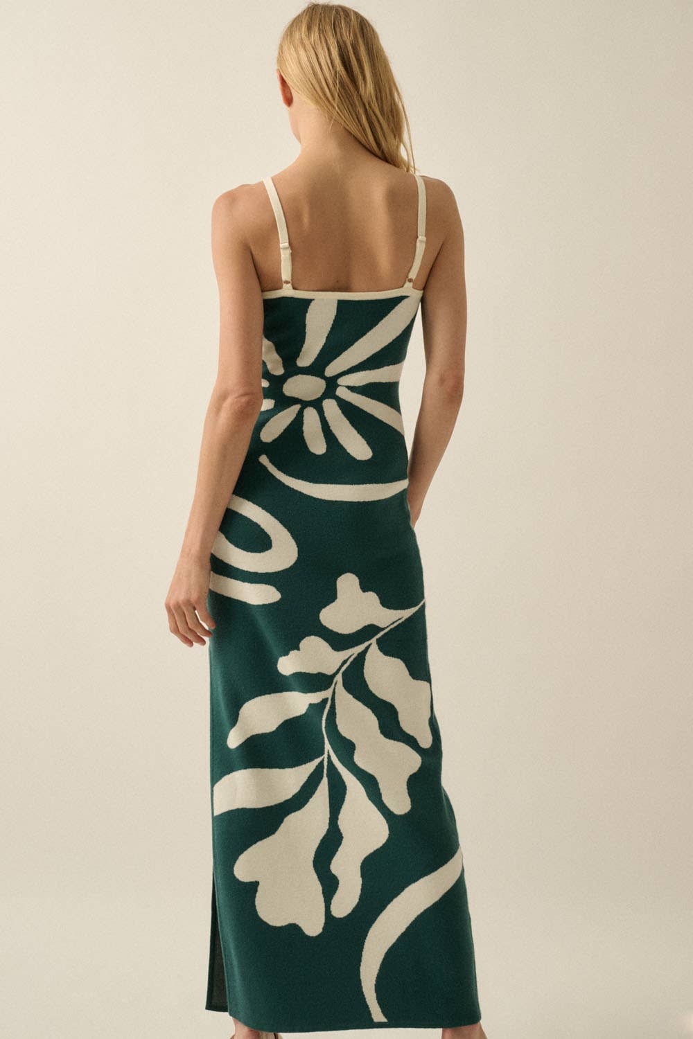 Tropical Knit Maxi Sweater Dress