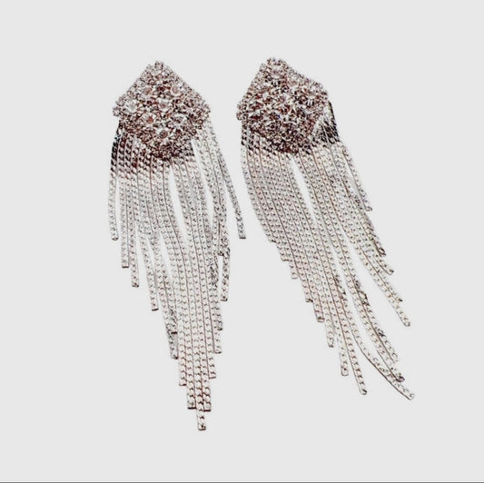 Born to Sparkle Silver Crystal Earrings