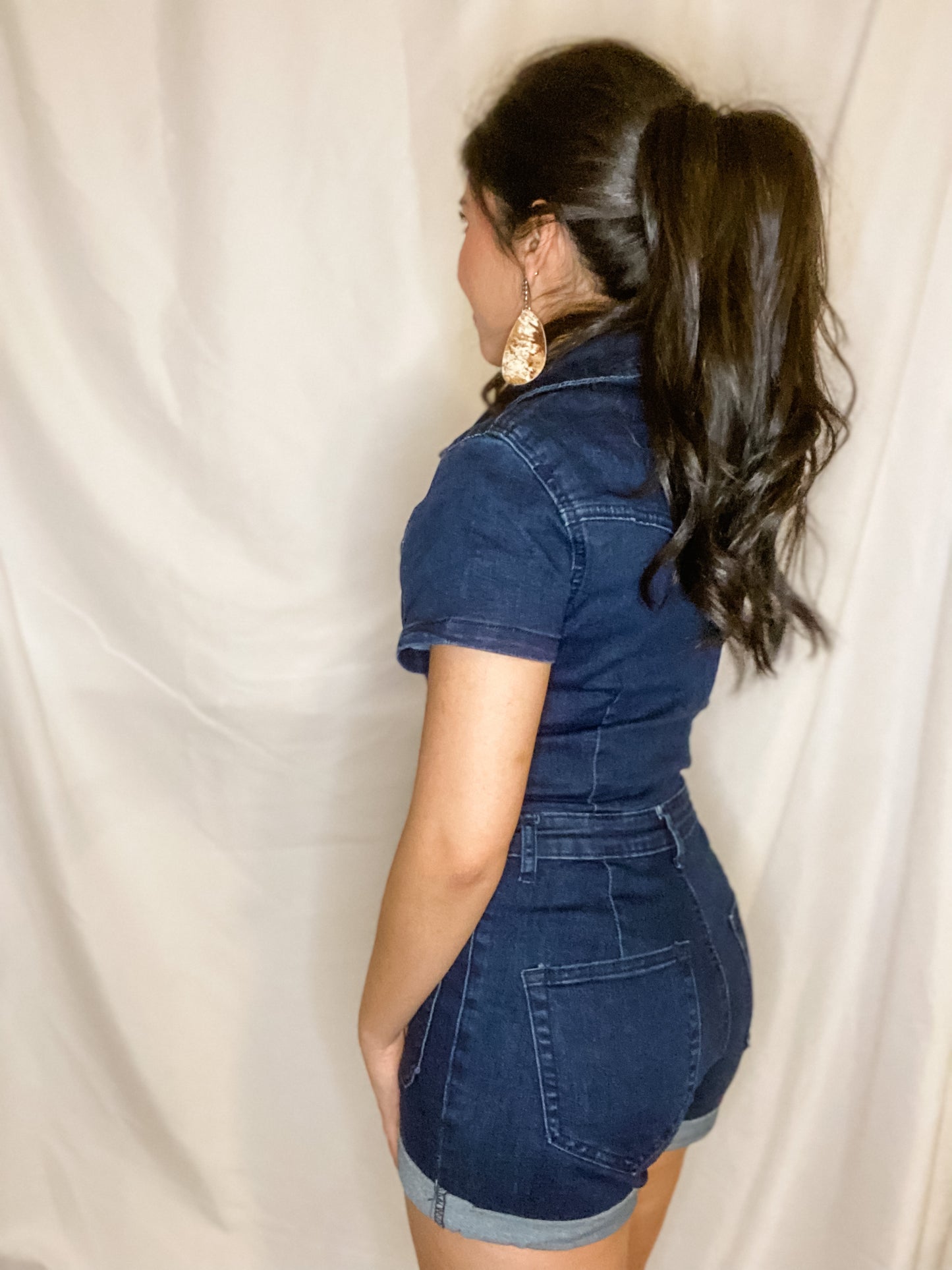 Dark Denim Romper