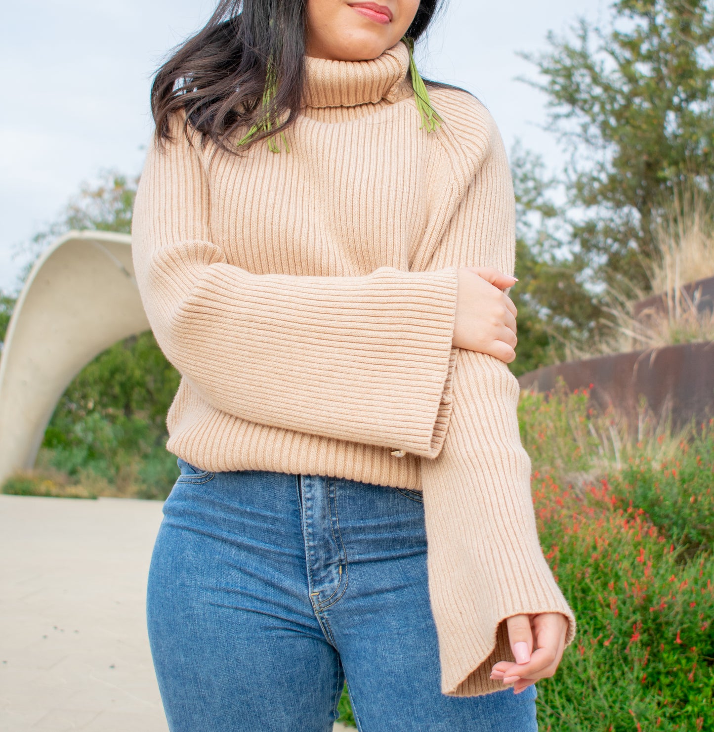 Long Neck Bell Sweater